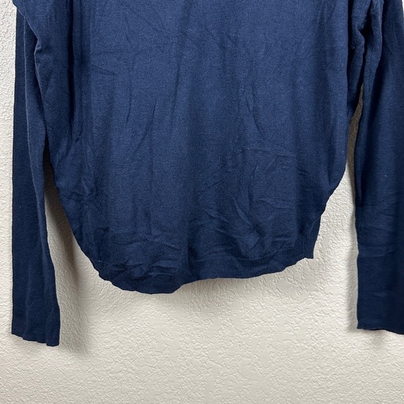 Gap Pure Blue V-neck Cashmere Blend Oversized Pullover Sweater Size Medium - Picture 5 of 10